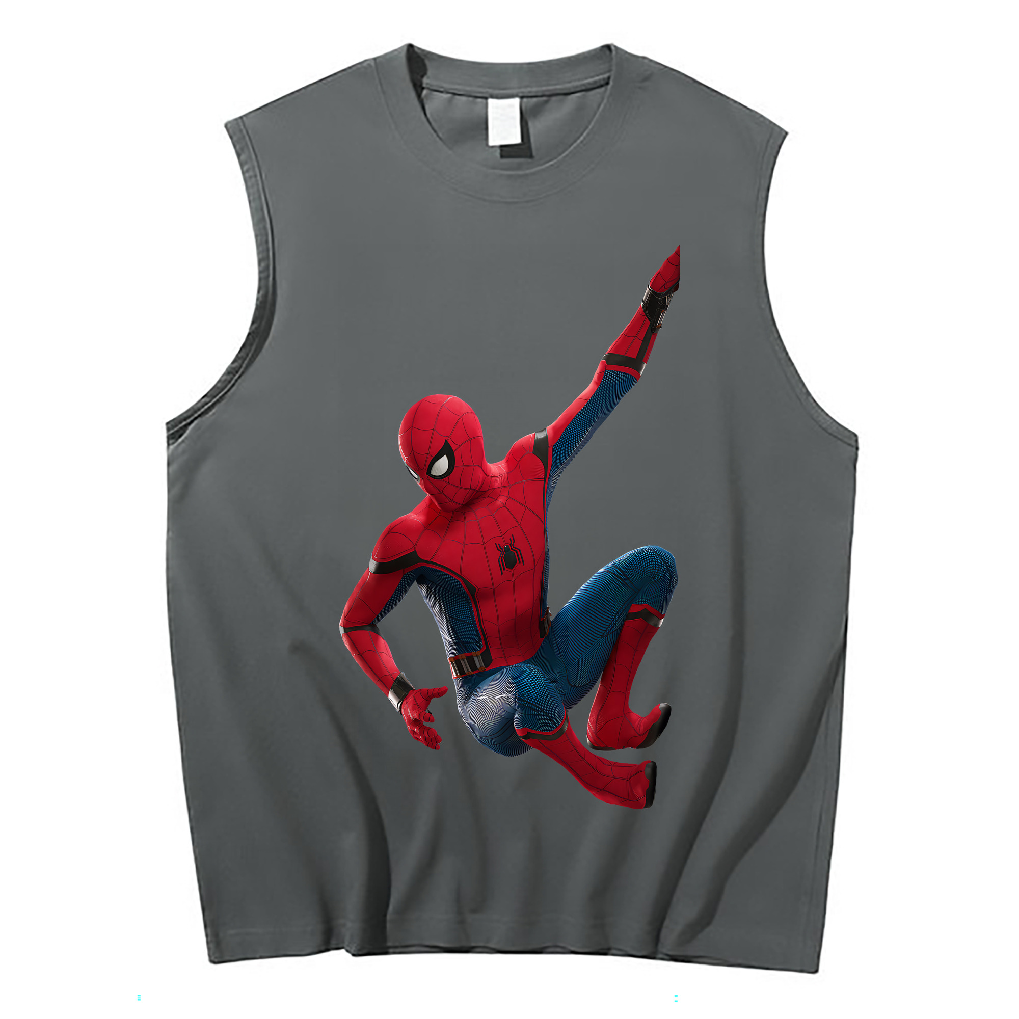 （画像用） Spider Man スパイダーマン コットン100％タンクトップ（フロントプリント）